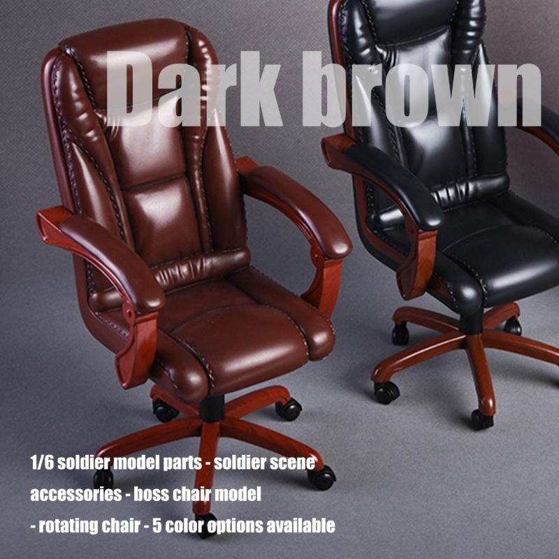 360 Degree Rotating Executive Seat Office Chair For 1/6 Soldier Action Figure Scene Display Furniture for Collector
