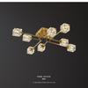 Nordic Luxury All-Copper LED Ceiling Lamp with Crystal Design