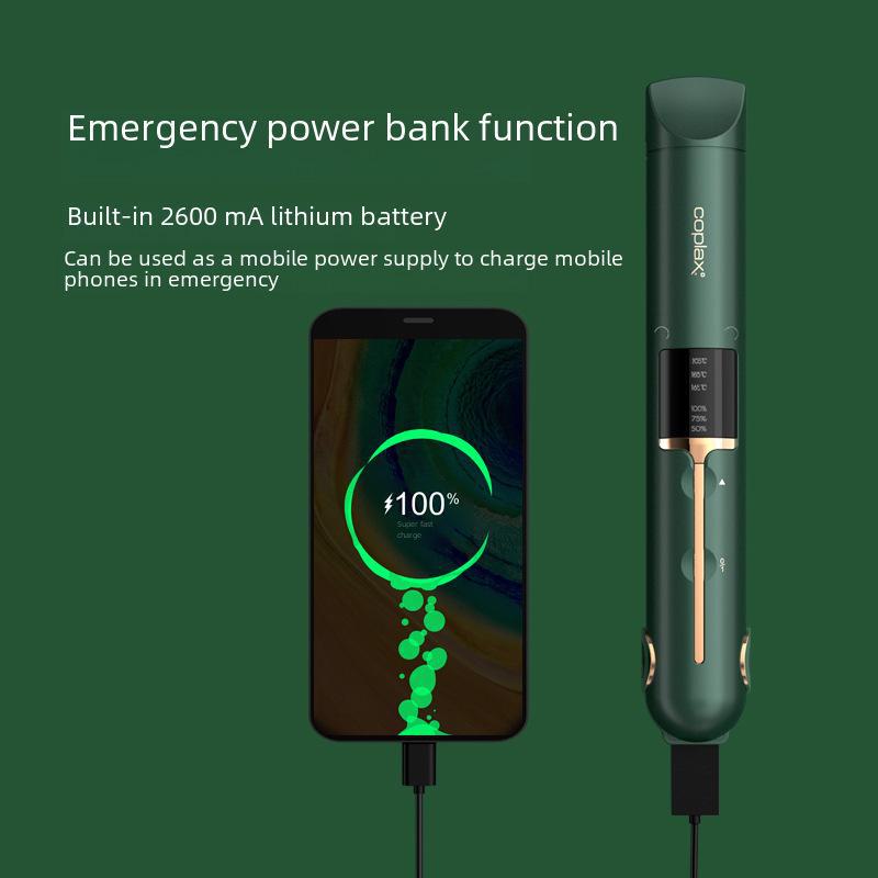 Dual-Purpose Mini Hair Straightener & Curler: Temperature-Controlled Ceramic Hair Clips for Straightening & Adding Volume