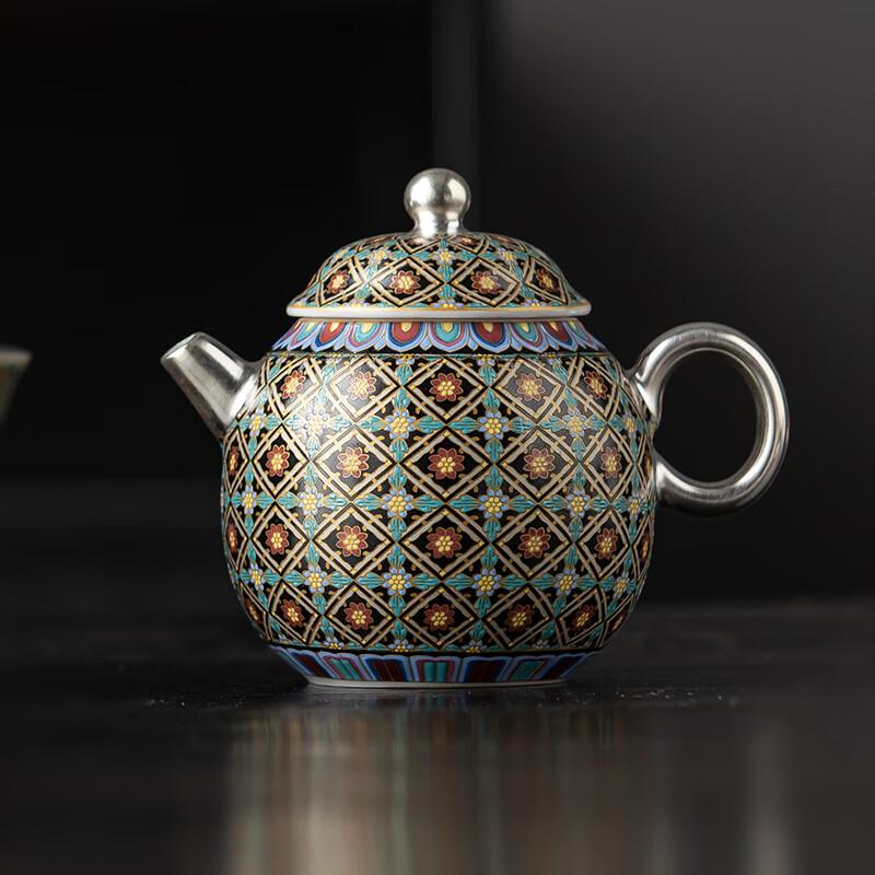 Su's Ceramic Gilded Silver Dunhuang Teapot Set