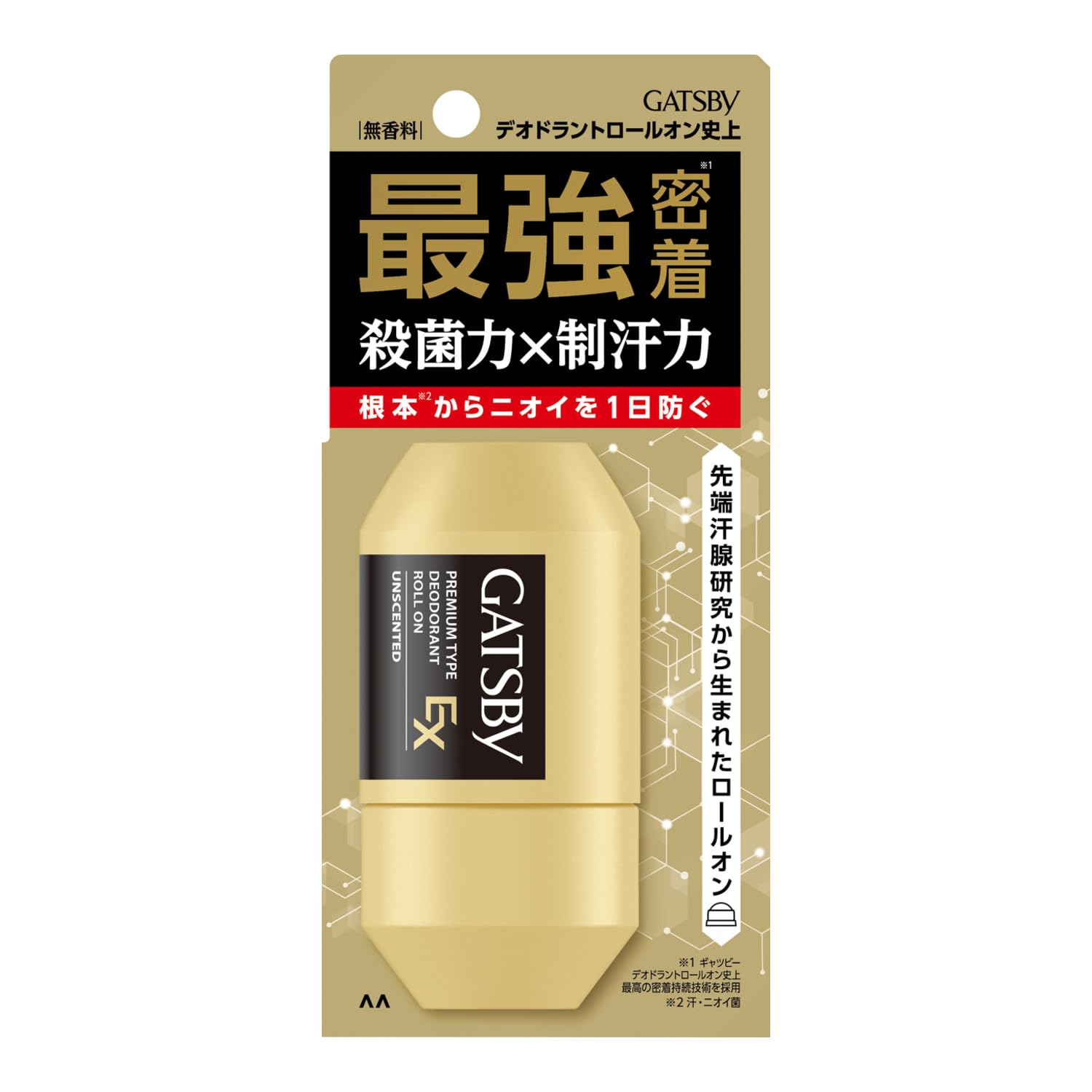 

GATSBY EX Premium Deodorant [Quasi-drug] Roll-On, Fragrance-Free [Antiperspirant] [Deodorant] [Underarm Sweat]