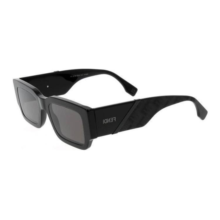 Fendi Logo Frame Irregular Shape Sunglasses Unisex Sunglasses Black FE40131I01A