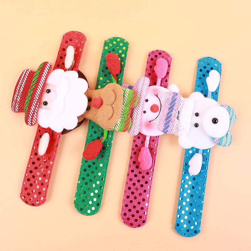 Christmas Sequin Luminous Children's Slap Bracelet Gift