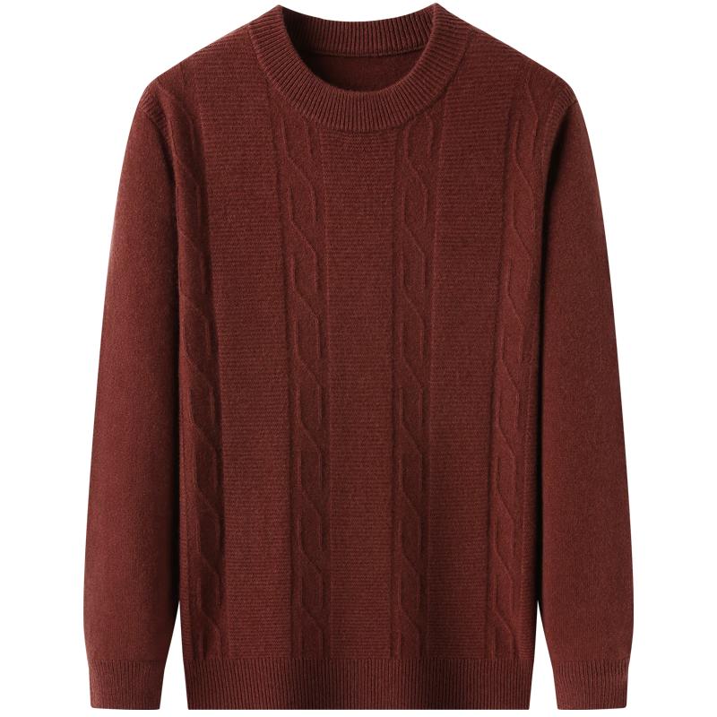 

ROMON Men s 100% Pure Wool Round Neck Pullover Sweater XL