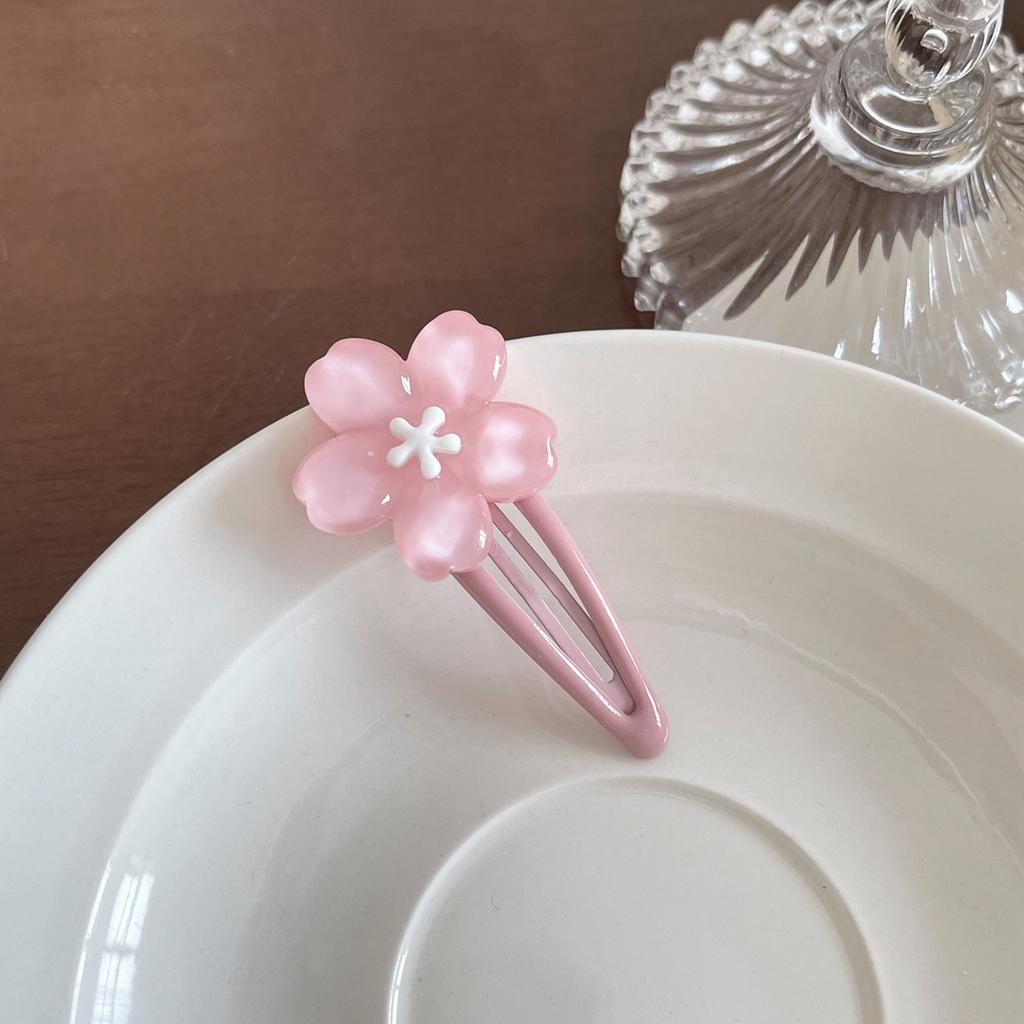 Sweet Cute Cherry Blossom Hair Side Clip Headwear Cute Girls BB Clip Y2K Side Bangs Clip Hair Accessories Fresh Flowers Hairpins