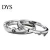 Sun Moon Rings 1 Pair Matching Couple Ring, Wedding Engagement Promise Alloy Ring Hypoallergenic Open Romantic Gift for Him Her Adjustable