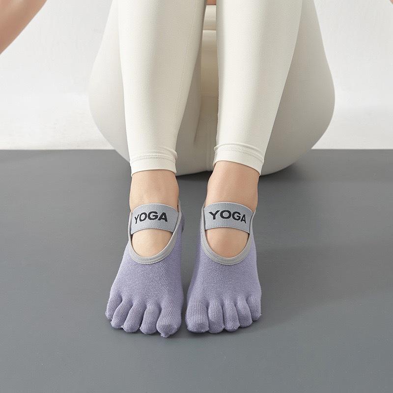 

Носки с пятью пальцами, Нескользящие носки-лодочки для йоги, Профессиональные спортивные носки, Влаговпитывающие напольные носки для весны и лета, Для танцев в помещении, пилатеса 1 pair фиолетовый