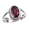 Natural Garnet Gemstone Handmade 925 Solid Sterling Silver Gift Ring S.9 K7K36