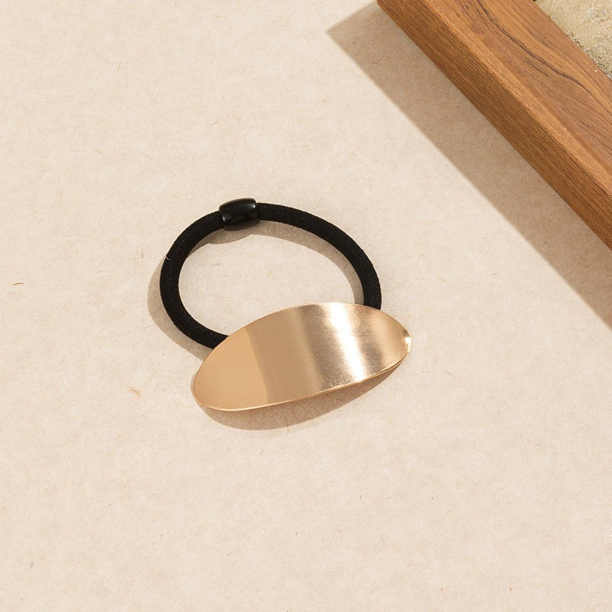 

Набор резинок для волос из сплава Boho Chic - гладкий дизайн в виде листьев, блестящие металлические резинки для волос для женщин и девочек 14+, прочный и стильный подарок