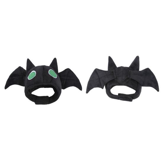 Pet Headgear Cute Bat Shaped Pet Hat Halloween Costume Soft Comfortable Cat