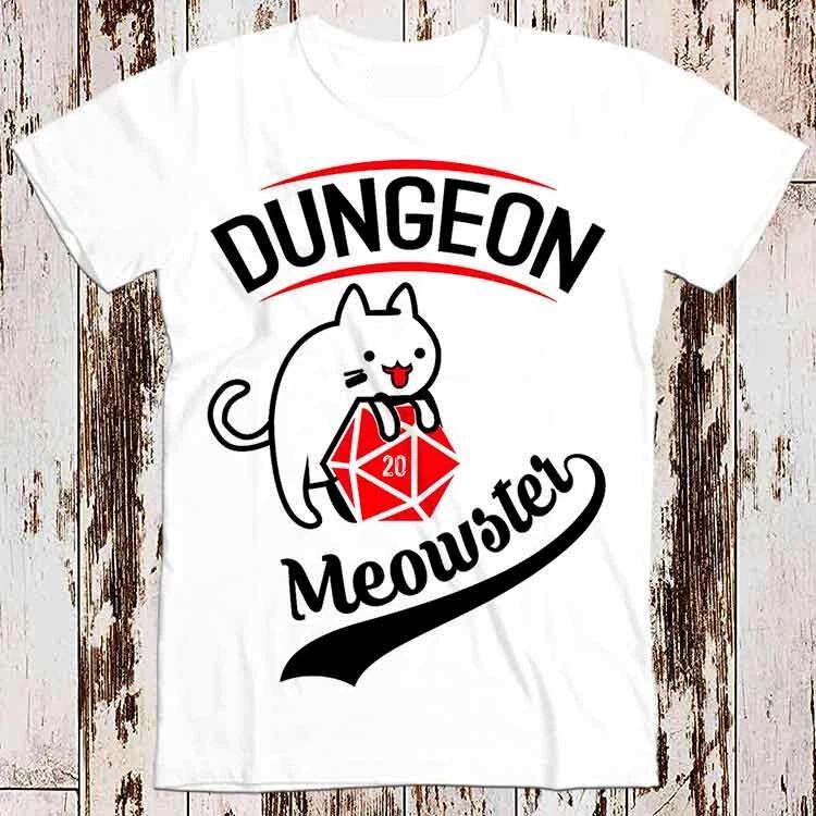Dungeon Meowster Dragons Cat Monster DnD Guess I ll Die RPG T Shirt 8517 2XL