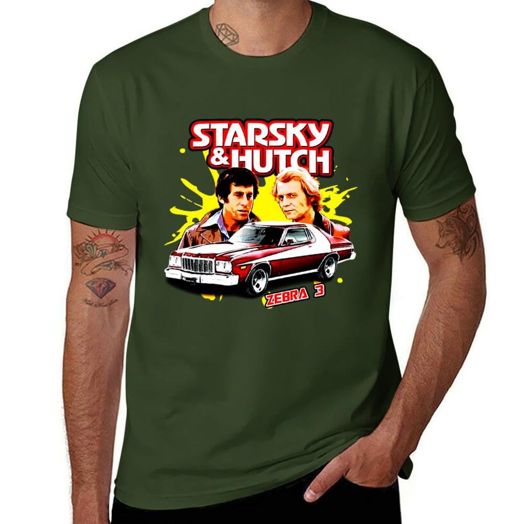Starsky och Hutch TV-serie T-shirt sommartopp vintagekläder för män