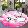 Diddl Round Area Rug,Carpet Rug for Living Room Bedroom Sofa Playroom Decor,Non-slip Floor Mat