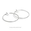 Y2K Millennium Silver Tone Hoop Ear Clips for Women - Cool, No Piercing, Large Round Earrings, European-American Style Aesthetic