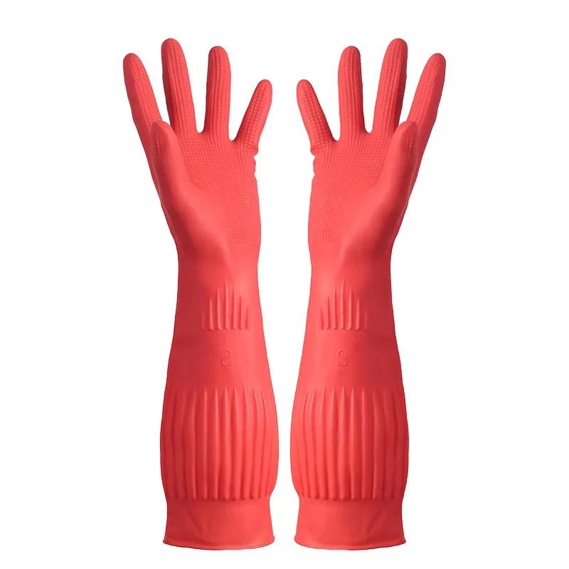 1 para wydłużają rękawice do czyszczenia zmywania naczyń guma silikonowa rękawice do mycia naczyń do szorowania gospodarstwa domowego narzędzie do czyszczenia kuchni