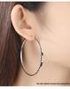 Sterling Silver Big Hoop Earrings for Women - High-End Fashion Circle Dangle Style