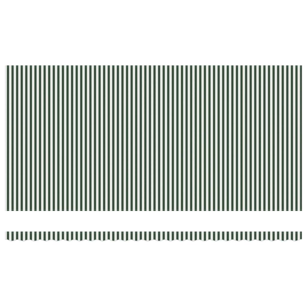 Retractable Awning Green and White 600 X 300 Cm