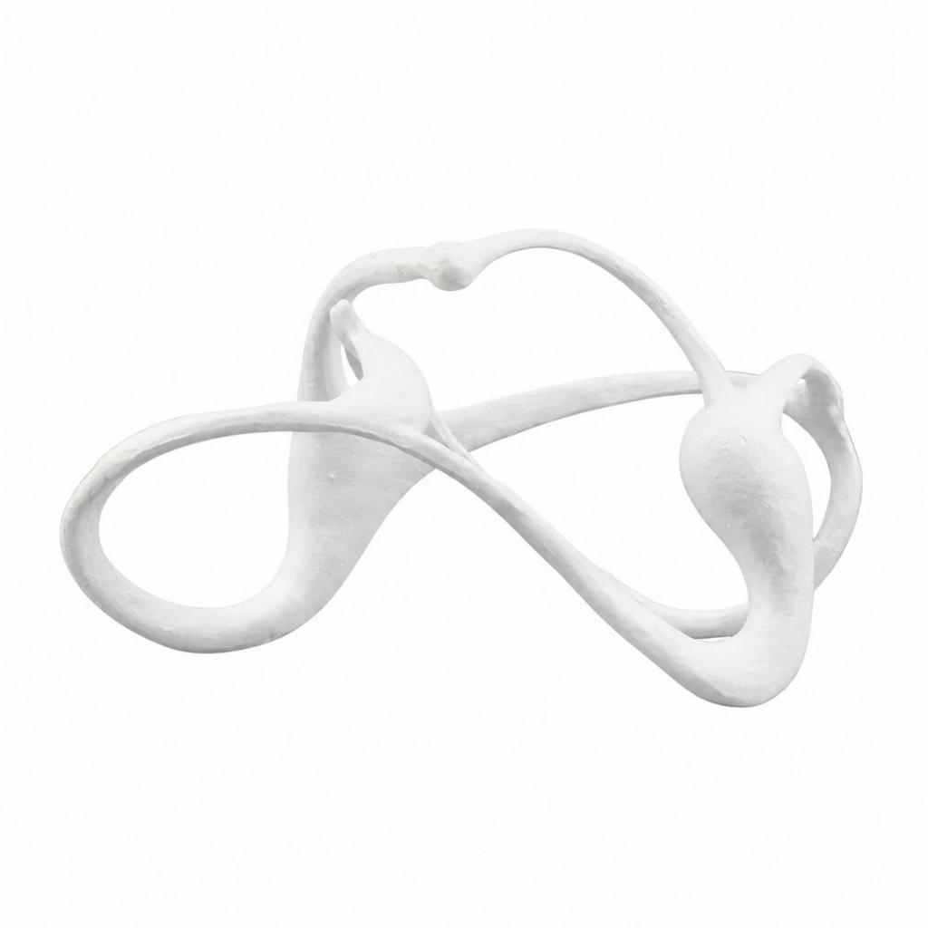 Abstract Metal Sculpture with Intertwined Loops for Living Room, Hotel Interiors