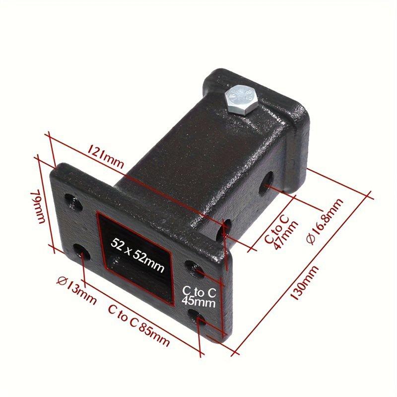 Trailer Hitch Receiver Adapter 2In Bolt On Receiver Tube Steel Hook Base Universal For Pickup Trucks
