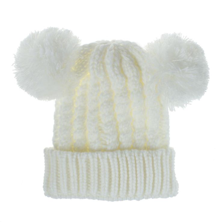 High Quality Custom Logo Children's Winter Knitted Hat Embroidery Kids Baby's Children's Winter Beanie Hat