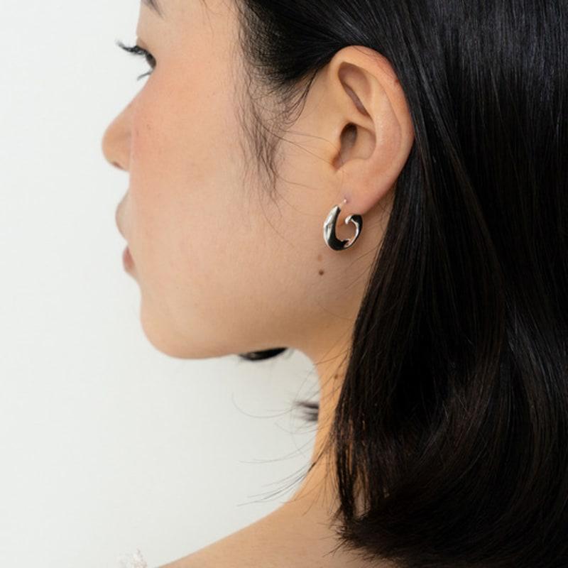 geegee [silver925] eddy hoop earring