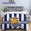 Real Sociedad Pattern Bedding Quilt Set  Home Decoration  Gift (1 * duvet cover + 2 * pillowcase  without core)