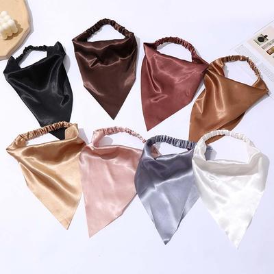 Elegante Glanzende Hoofdbanden Haaraccessoires Dames Bandana Hoofdband Driehoekige Haar Sjaal Turban