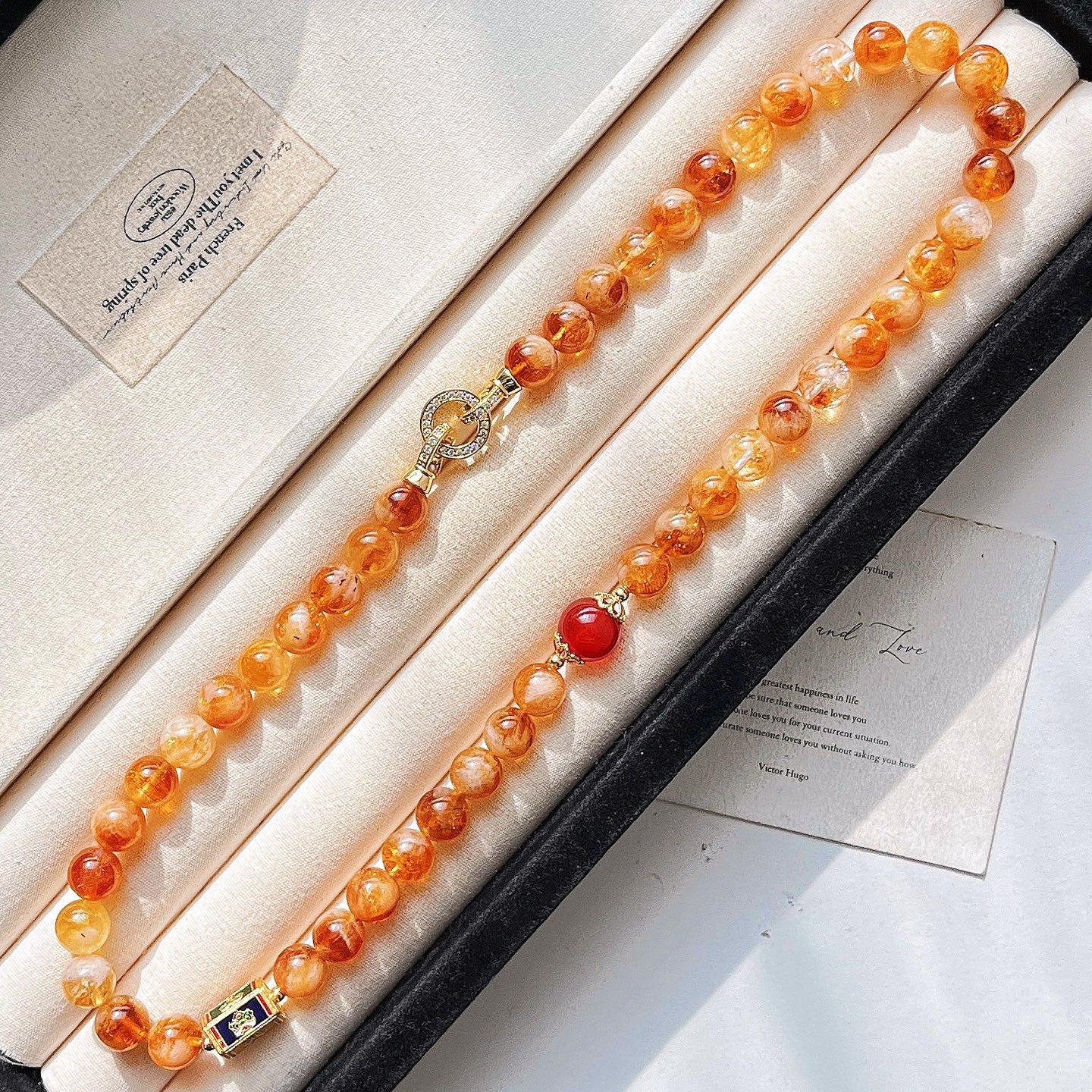 Vintage Boutique Natural Amethyst Freshwater Pearl Design Sense Sweater Chain Necklace Collarbone Chain Women