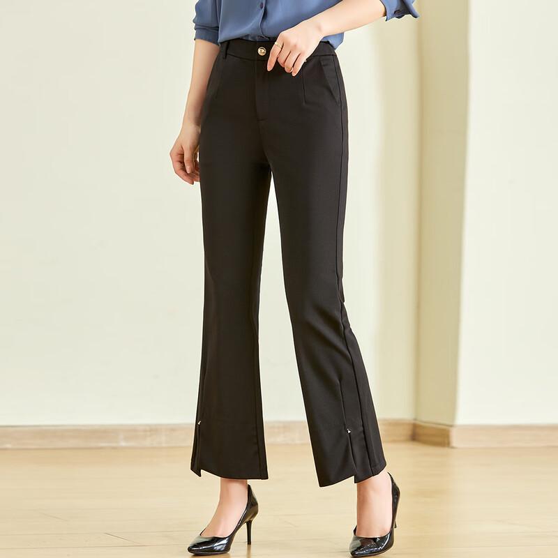 Jianhu Mid-Aged Women s Summer Straight Cropped Pants L