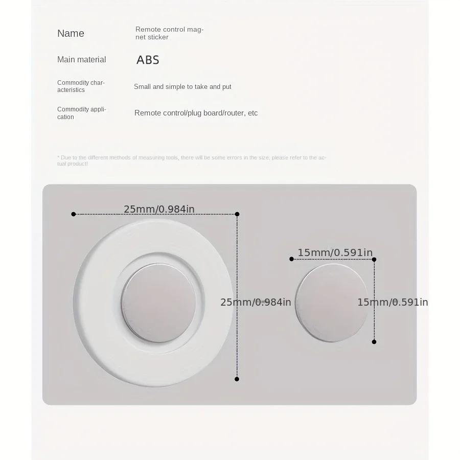 3/6/12pcs Self-adhesive Magnetic Remote Holder - Wall Mount for TV/AC/DVD Remotes, White Space-Saving Design