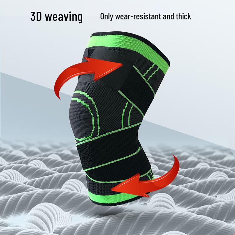 Athletic Compression Knit Knee Support with Strap