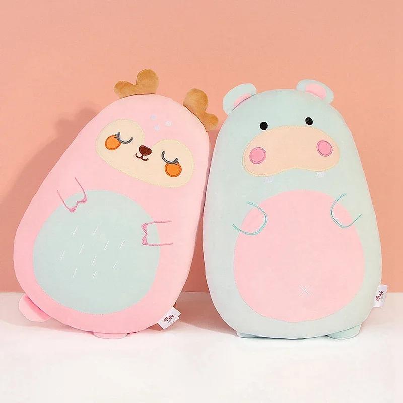 40/60cm Kawaii Animal Plush Pillow Cuddly Squishy Dinosaur Penguin Pig Rabbit Cat Panda Zoo Animal Soft Plushie Peluche Kid Gift