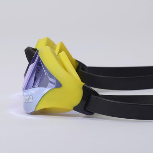 ARENA WORLD AQUATICS (World Aquatics Federation) Approved Swimming Goggles (Cobra Core) for Competitive Swimming, Unisex, One Size Fits All, Mirror Le