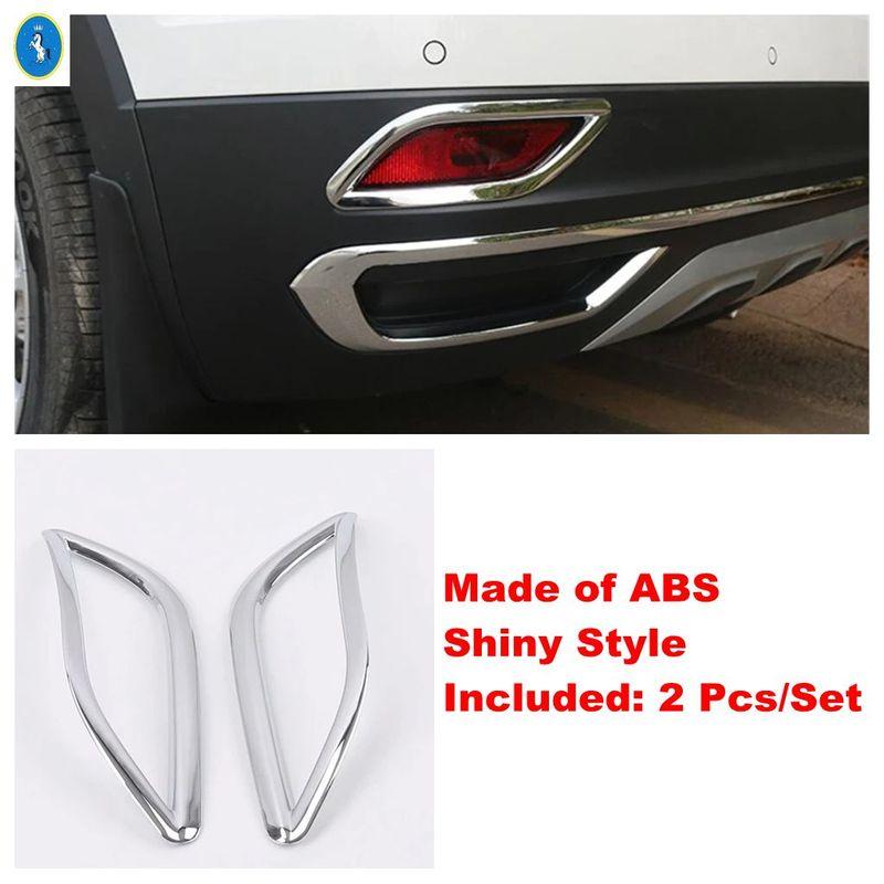 Car Chrome Rear Bumper Fog Lights Lamps Decoration Frame Cover Trim Fit For VW T-Cross T Cross  -  Accessories Exterior