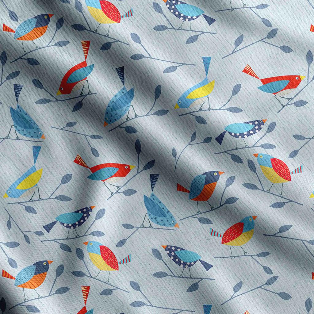 Soimoi Bird Print, Cotton Cambric, Quilting Fabric Sold by The Yard 42 Inch Wide, Medium Weight Cotton Fabric,