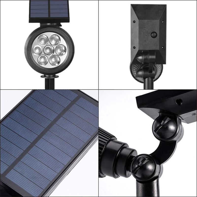 Spot de Jardin Solaire Changement de Couleur RGB Guirlande de Rue Lampe de Pelouse Étanche Éclairage Paysager Extérieur Décoration de Maison