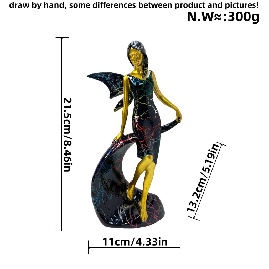 New Girl Angel Ornaments American Resin Crafts Living Room Statue Desktop Wine Cabinet Decoration Gift