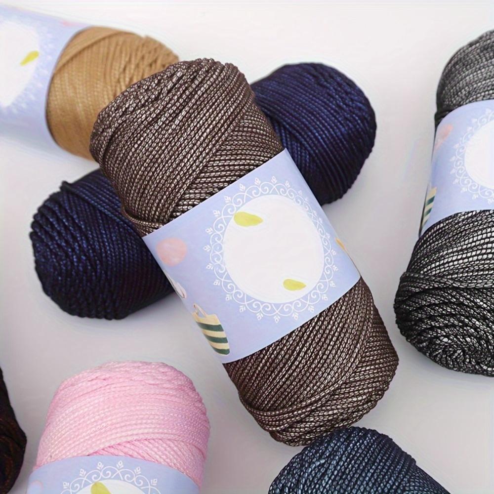 1pc Premium Ice Cotton Linen Blend Yarn Lightweight & Breathable for Crochet Hats Shoes Bags Assorted Colors Bulky Yarn