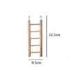 Wooden Bird Toys Small Parrot Chewing Training Toys Cotton Rope Swing Hanging Ring Bell Bird Cage Climbing Ladders Pet Supplies