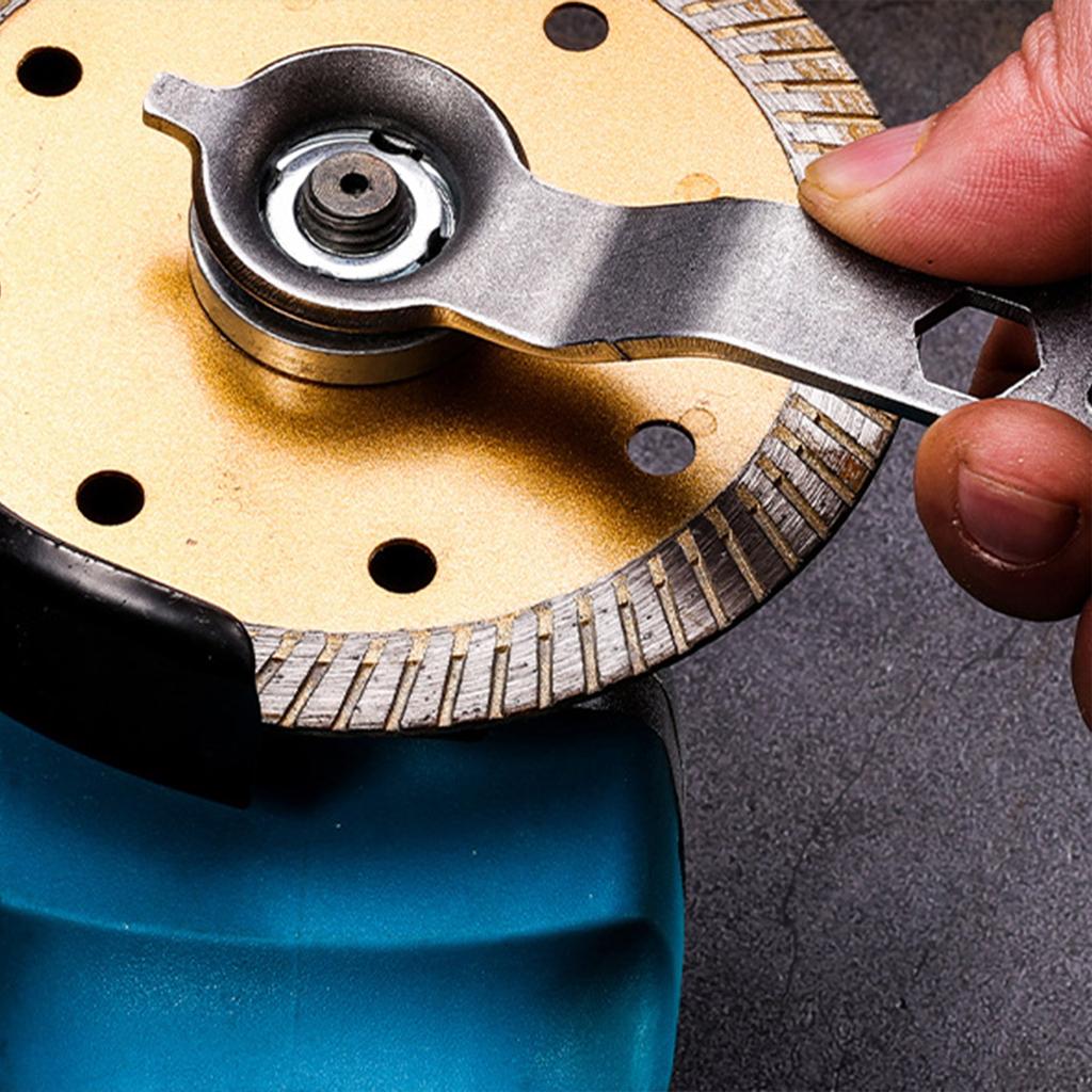 4Prong Angle Grinder Wrench High Strength Steel Spanner For Easy And Secure Grip In Workshops Home Repairs Secure Grip