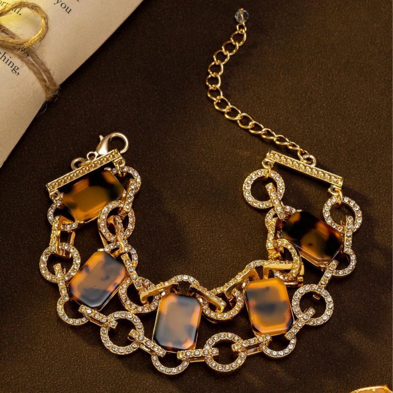 Vintage Studded Circular Chain With Light Luxury Temperament High-end Feel Palace Style Bracelet