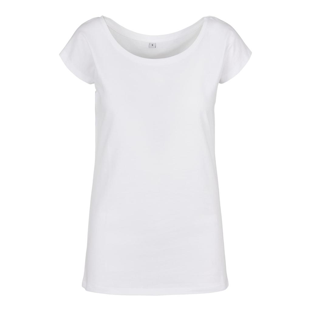 Build Your Brand Womens/Ladies Wide Neck T-Shirt