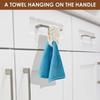 Boho Style Crochet Towel Ring Wooden Loop Towel Storage Rack Foldable Dish Towel Holder  Bathroom
