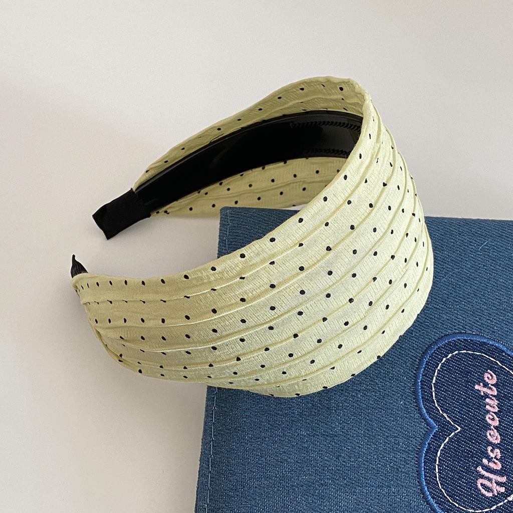 Korean Spring and Summer Fresh Wide-edged Polka Dot Headband Women's  New Pressure Hairpin Fashion Headband Hair Accessories