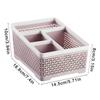 Morandi Style Plastic Desktop Organizer With 4 Compartments - A Roomy Hollow Storage Box For Cosmetics, Office Items