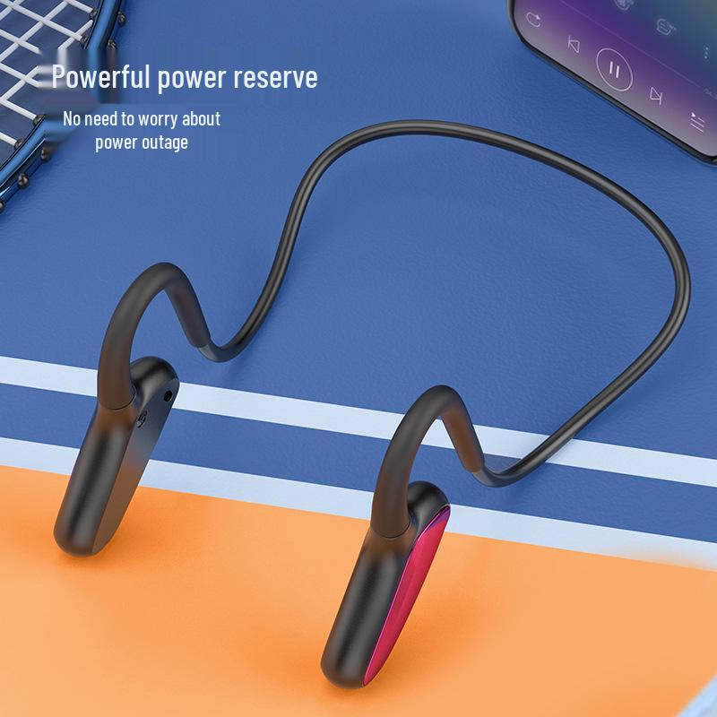 M-D8 Bluetooth Bone Conduction Earphones - Non-In-Ear, Head-Worn, True Stereo for Business and Sports.