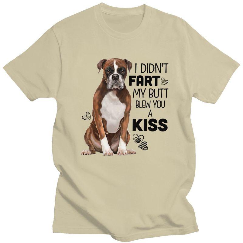 Custom Boxer Dog T Shirts Men Pure Cotton Tees Tshirt Short Sleeve Tshirt Clothing