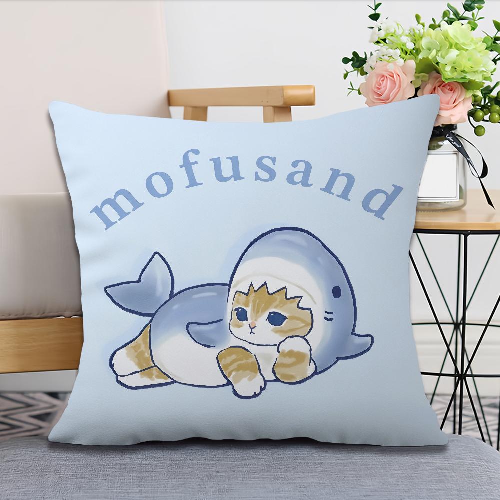 cushion cover m-Mofusand soft Comfortable Pillow Case Cute for Cartoon Sofa Living Room Home office Decor Protective Covers