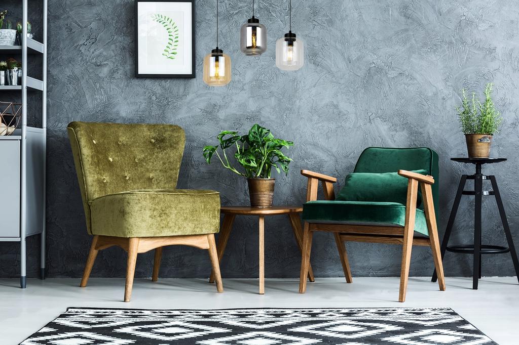 NOWOCZESNA ELEGANCKA Lampa wisząca Szklany klosz