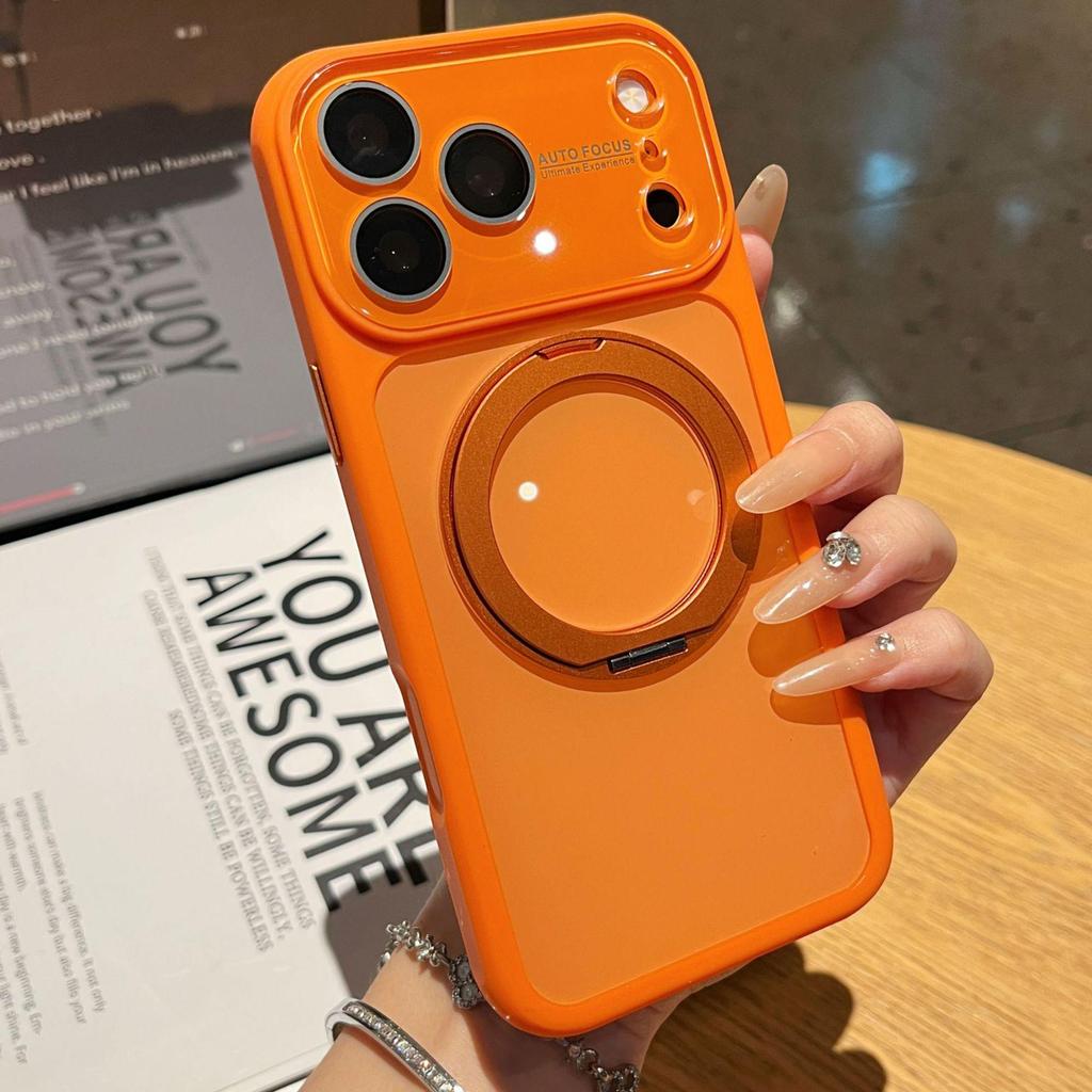 Magnetic Anti-Drop Protective Case with Rotating Stand for iPhone 16/17 Pro Max